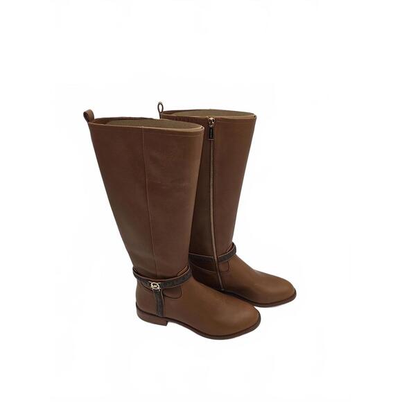 Michael Kors Stylish Brown Knee-High Riding Boots 10 - Picture 1 of 4